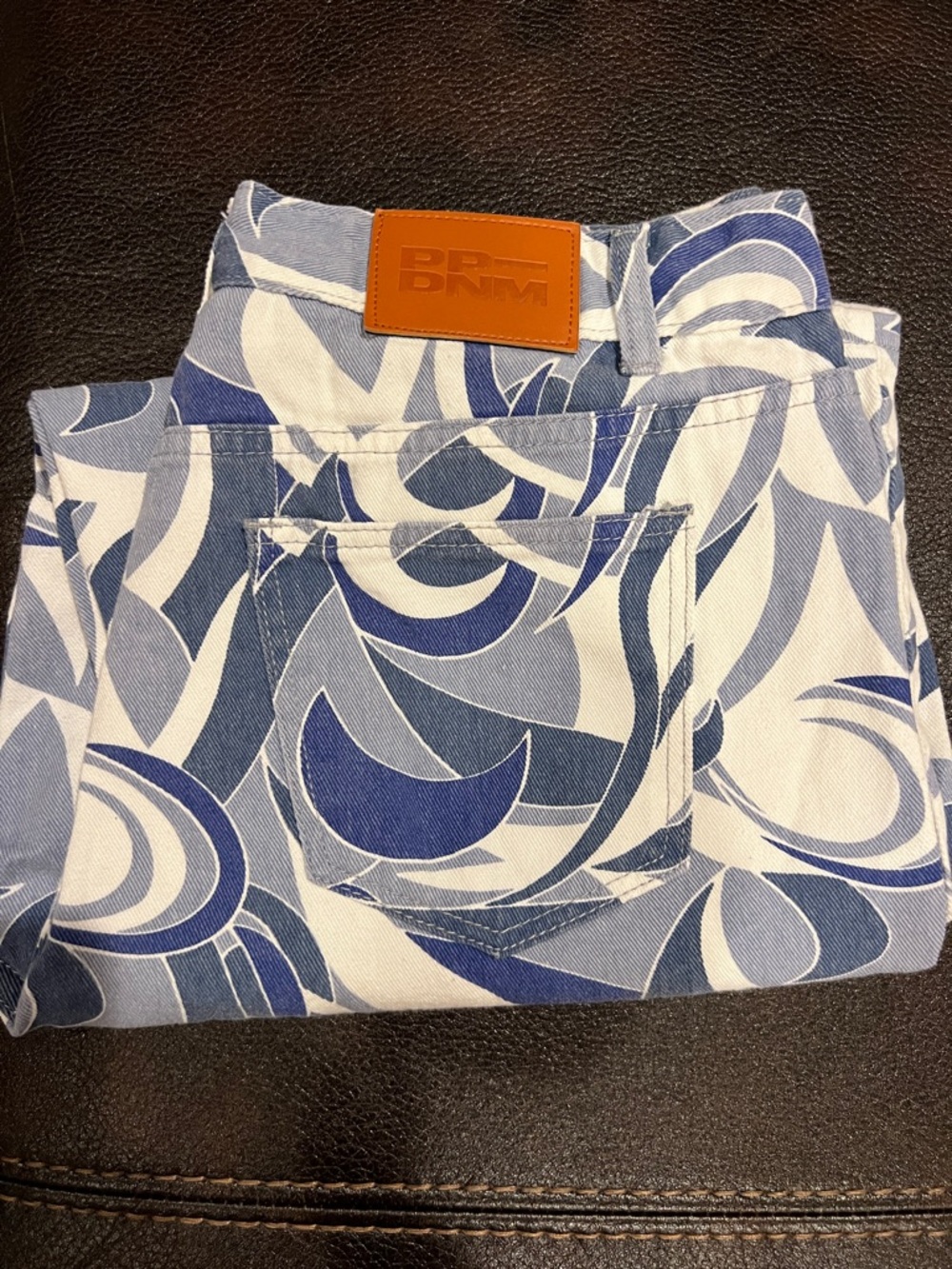 Princess Polly funky blue patterned jeans